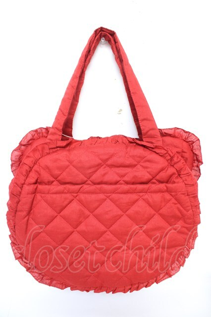 PINK HOUSE / Teddyシルエットフリルバッグ 赤 Y-25-12-18-013-LO-BG