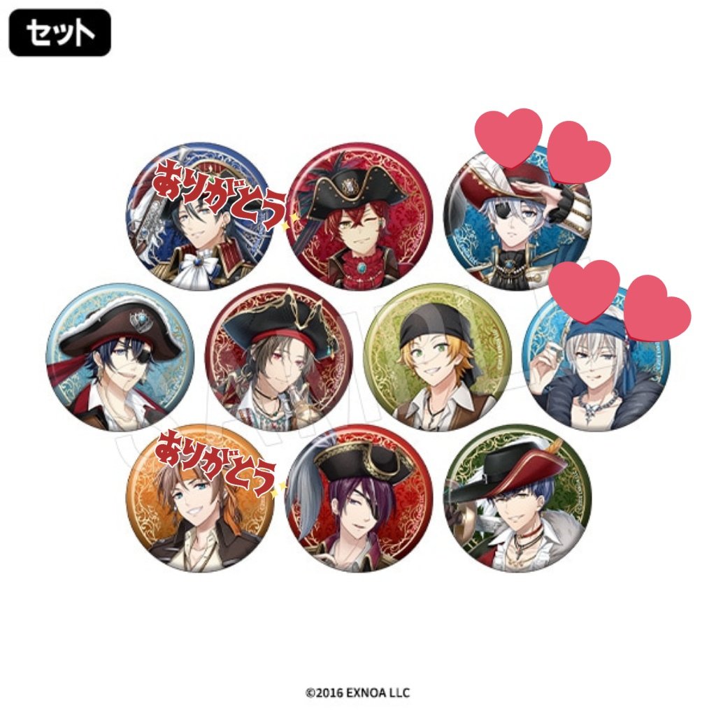 交換】文アル 文豪とアルケミスト トレーディング缶バッチ 缶バ 海賊風