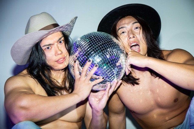 obokoji's tweet image. KONOSUKE TAKESHITA and Masada Takeshi! 🪩