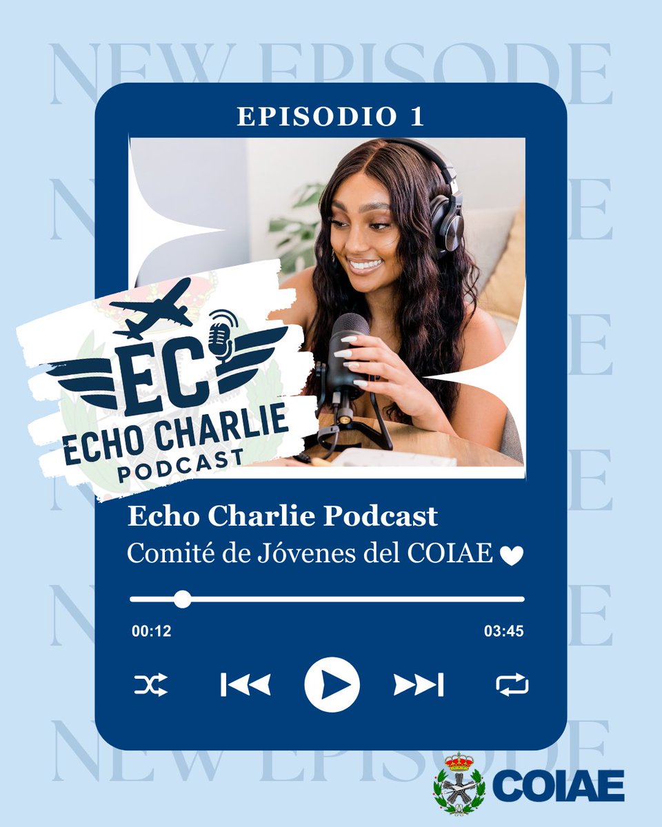 COIAE's tweet photo. 🤩¡El Comité de Jóvenes Ingenieros del COIAE ha lanzado ya su primer podcast! 🎙️✈️

Os animamos a escucharlo y a darle máxima difusión para que vuele alto y lejos. Os iremos compartiendo los próximos episidios y escucharemos vuestras sugerencias.

👇🏻👇🏻👇🏻
https://t.co/8FIVW6frey https://t.co/PmRbKOwer4