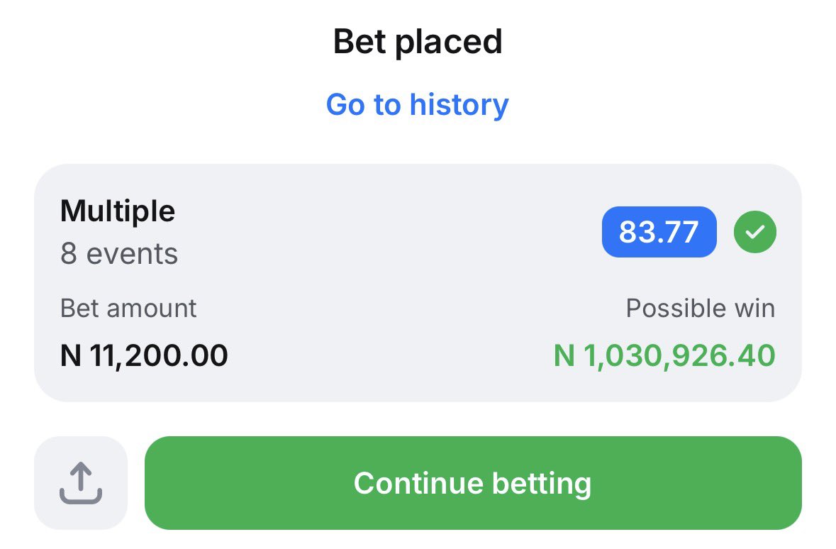 850 Odds 
14 games today
God give us this millions🙏🏆

Game Code: DN5ssmL
Game Link 🔗 1win.ng/betting?shareb…

80 Odds edit
✍️ DN6PMko
Edit Link 🔗 1win.ng/betting?shareb…

Register⬇️
NIG 🇳🇬 ➡️ 1win.ng/?p=rljm
International🌍 ➡️ 1win.com/?p=rljm
Use “LORDSHIP” as