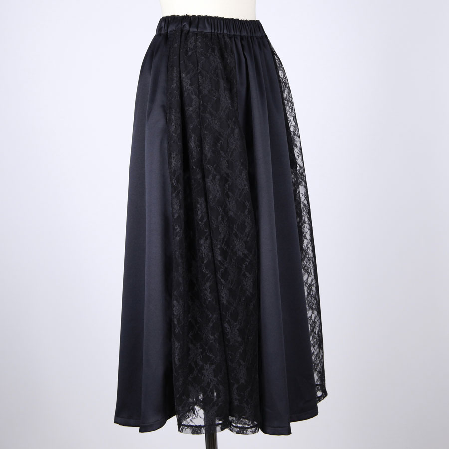 h.NAOTO 2026年春夏新作発売》 【Gothic Lace Flared Maxi Skirt