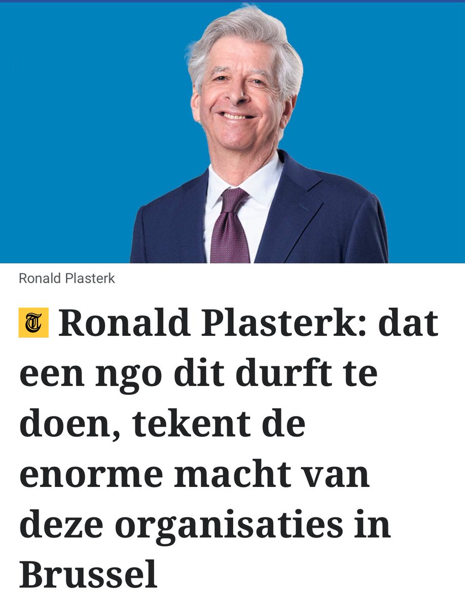 Plasterk slaat in zijn column weer de spijker op zijn kop, <a href="/telegraaf/">De Telegraaf</a>. NGO’s die door de Europese Commissie worden betaald om te lobbyen bij diezelfde Commissie en Europarlement. En niet alleen door de klimaatlobby, ook genderideologie, abortus en ga zo maar door. Het klopt niet!