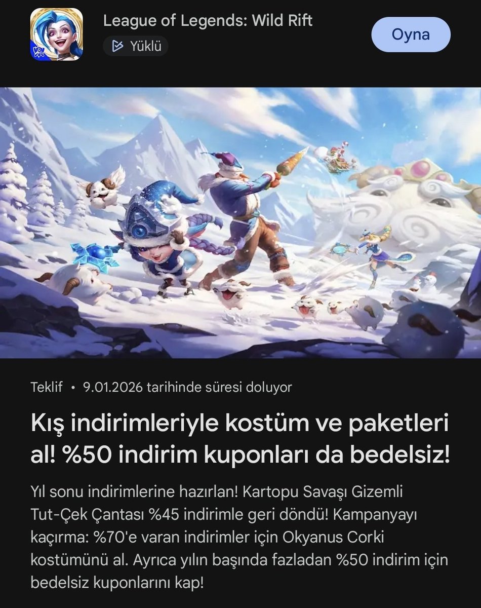Yıl sonunda kış indirimleri olacak!
