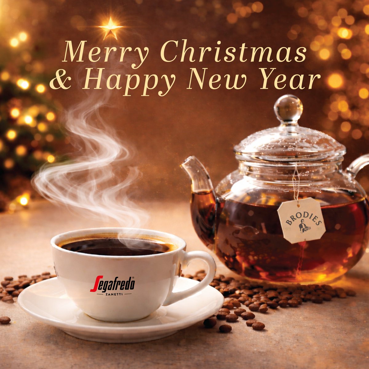 🎄Wishing you a Merry Christmas and a Happy New Year!🎁

Thank you for your continued support. We're excited for another great year ahead, full of new opportunities and, of course, plenty of coffee and tea!

#MerryChristmas #HappyNewYear #Segafredo #coffee #tea #SeasonalGreetings