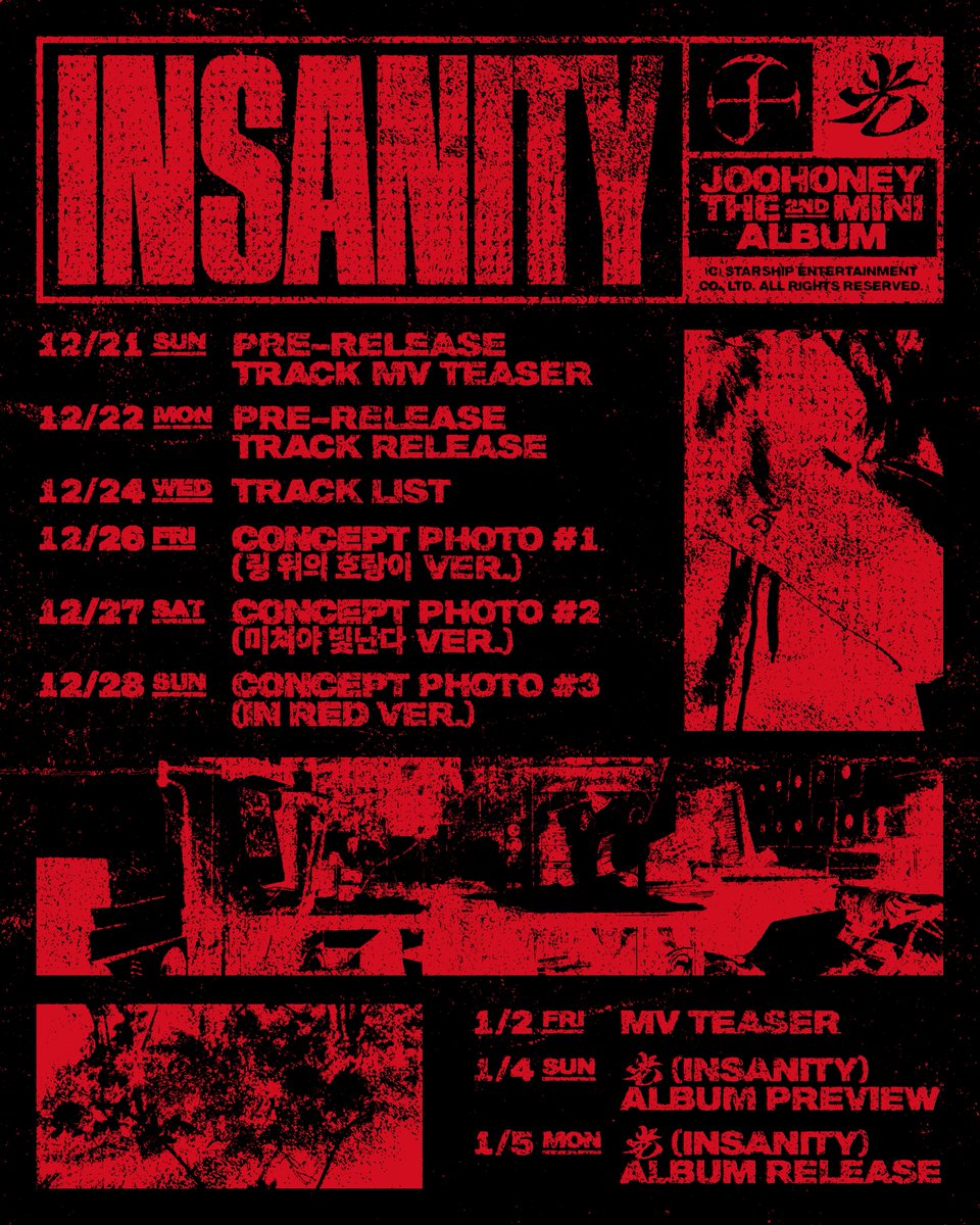 OfficialMONSTAX's tweet image. 𝗝𝗢𝗢𝗛𝗢𝗡𝗘𝗬 
𝗧𝗛𝗘 𝟮𝗡𝗗 𝗠𝗜𝗡𝗜 𝗔𝗟𝗕𝗨𝗠 光 (𝗜𝗡𝗦𝗔𝗡𝗜𝗧𝗬)

ALBUM SCHEDULER🗓️

Release on
260105 (MON) 6PM (KST)

#주헌 #JOOHONEY
#몬스타엑스 #MONSTAX #MONSTA_X
#光 #INSANITY