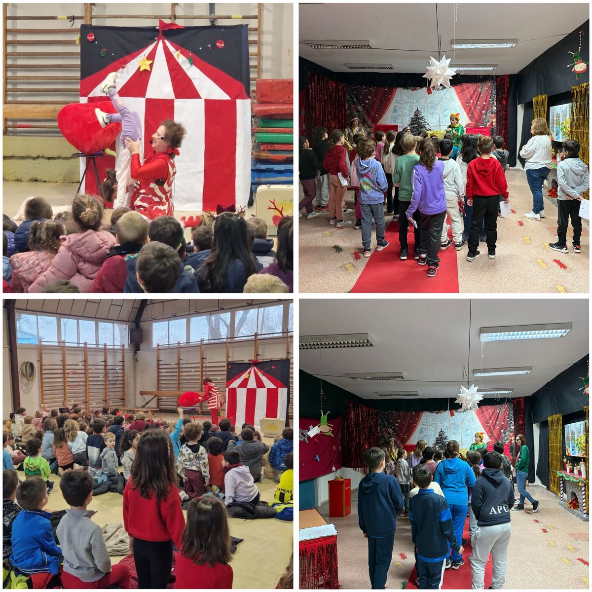 ✨ Semana mágica en el Miguel de Cervantes ✨
Con la colaboración del AMPA nuestro cole vive días llenos de ilusión: 🎪 Infantil disfrutó de “Circus in Love” 🎄Primaria vive hoy “Tu peli me suena”
Ademas, del pasaje de la Navidad y la visita de los Reyes Magos.