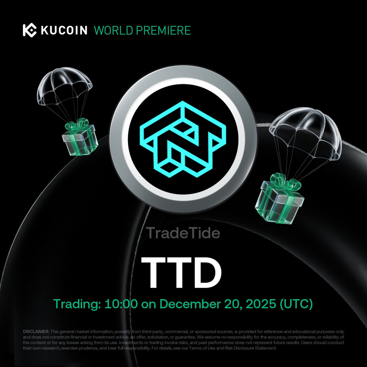 📢 @tradetideAI_ $TTD is coming soon on #KuCoin! TradeTide is an  execution-first AI trading agent that delivers real-time crypto analysis,  risk-aware strategies, and automated trading across CEXs and DEXs. 📅  Trading starts: