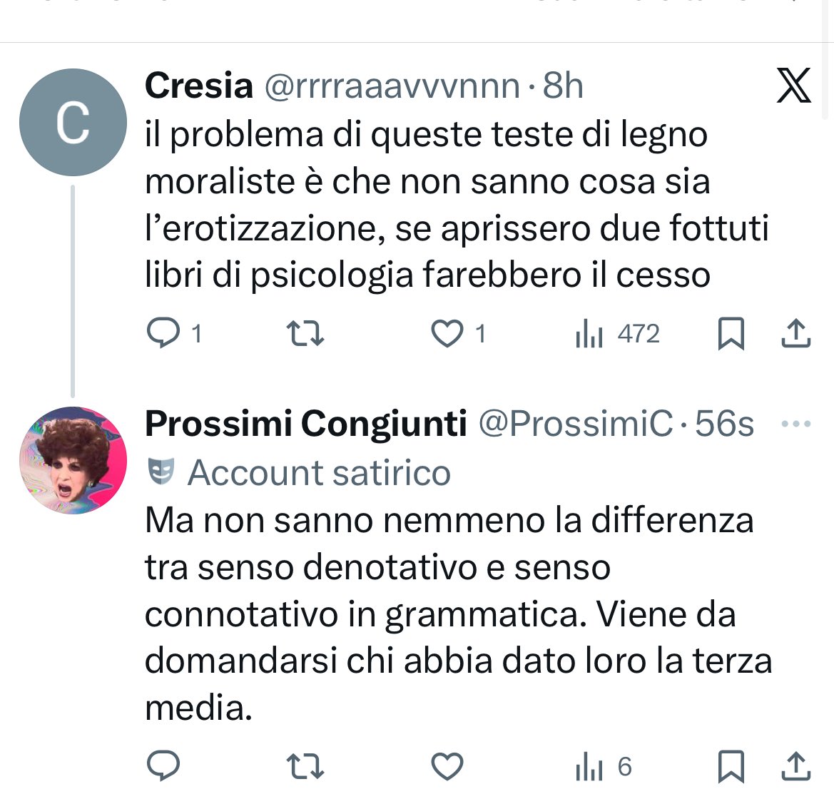 paingoccioli's tweet image. Surreali le minchiate a cui vi attaccate quando vi diciamo di non usare slur misogini
Not all men but always a man