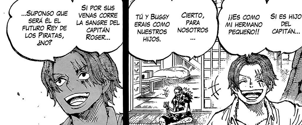 RedilOP's tweet image. El #ONEPIECE1169 tiene de todo: nostalgia, una desoladora conversación entre un padre y un hijo, acción sin precedentes, brutalidad, sentimientos.
Nos acercamos al final del flashback...