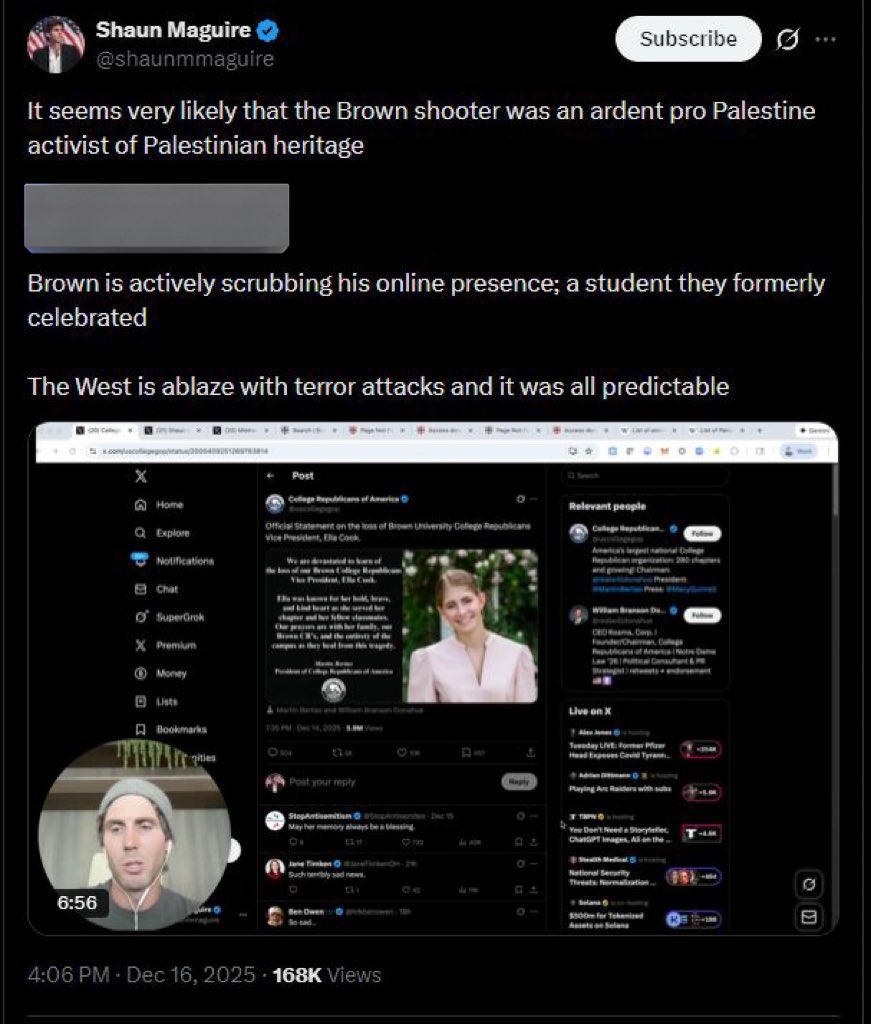 Tough break for Shaun Maguire: Tried to blame a Palestinian and it ended up being a physics guy of European descent, just like him. 

It was all so predictable.