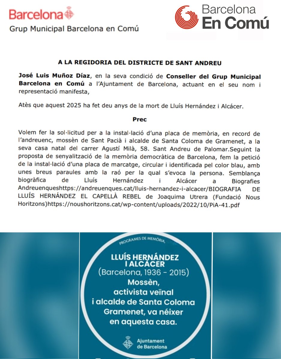 Sant Andreu en Comú tweet media