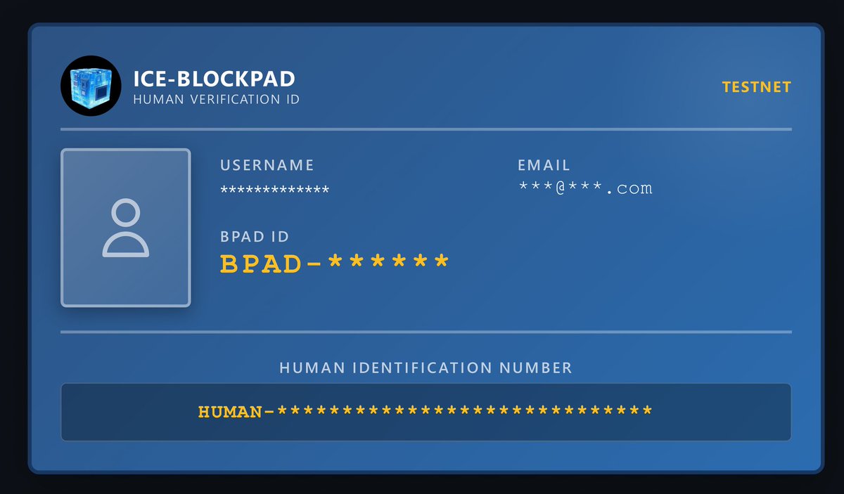 🚨 Big Update: ICE-BLOCKPAD Testnet Human Verification Process Now Live! 🧊 

We're excited to announce the launch of our Human Verification Process.
This process helps us build a genuine community of real humans, protecting against sybil attacks and ensuring equal opportunities