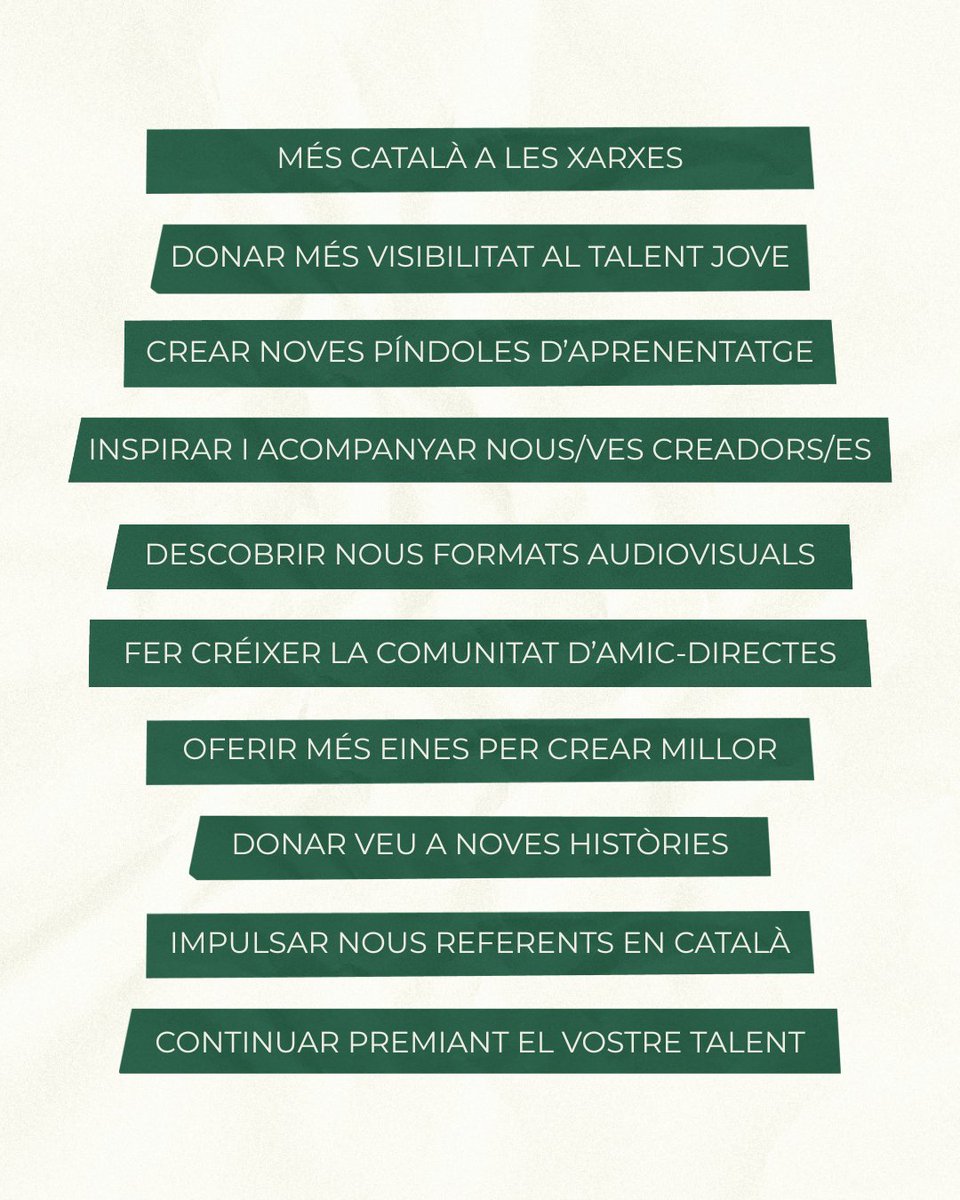 Nou any, nova energia ✨

A AMIC-Directes comencem el 2026 amb ganes de continuar creixent, aprendre de vosaltres i fer que el català tingui encara més espai a les xarxes.

Aquests són els nostres 10 propòsits per aquest any. 💚

Tu quin afegiries? 👇