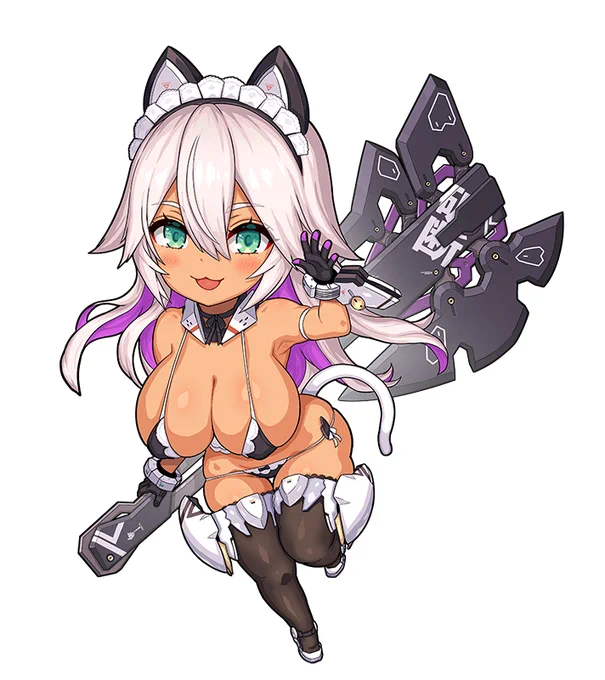 トリッカルみたいなもちもちふわふわなデフォルメ描こうと思ったのに、気が付いたらムチムチなデフォルメになってしまった…! クセになってんだ、胸と太もも盛るの。