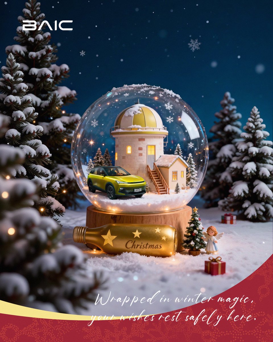baicglobal's tweet photo. Holiday magic looks even better with a stunning SUV in the frame 🎄
Which scene matches your mood today?
#BAIC #BAICENJOYOURIDE #BJ30 #ALLNEWX7 #X55II #CrystalBall #adventure https://t.co/rSKMx3GzNR