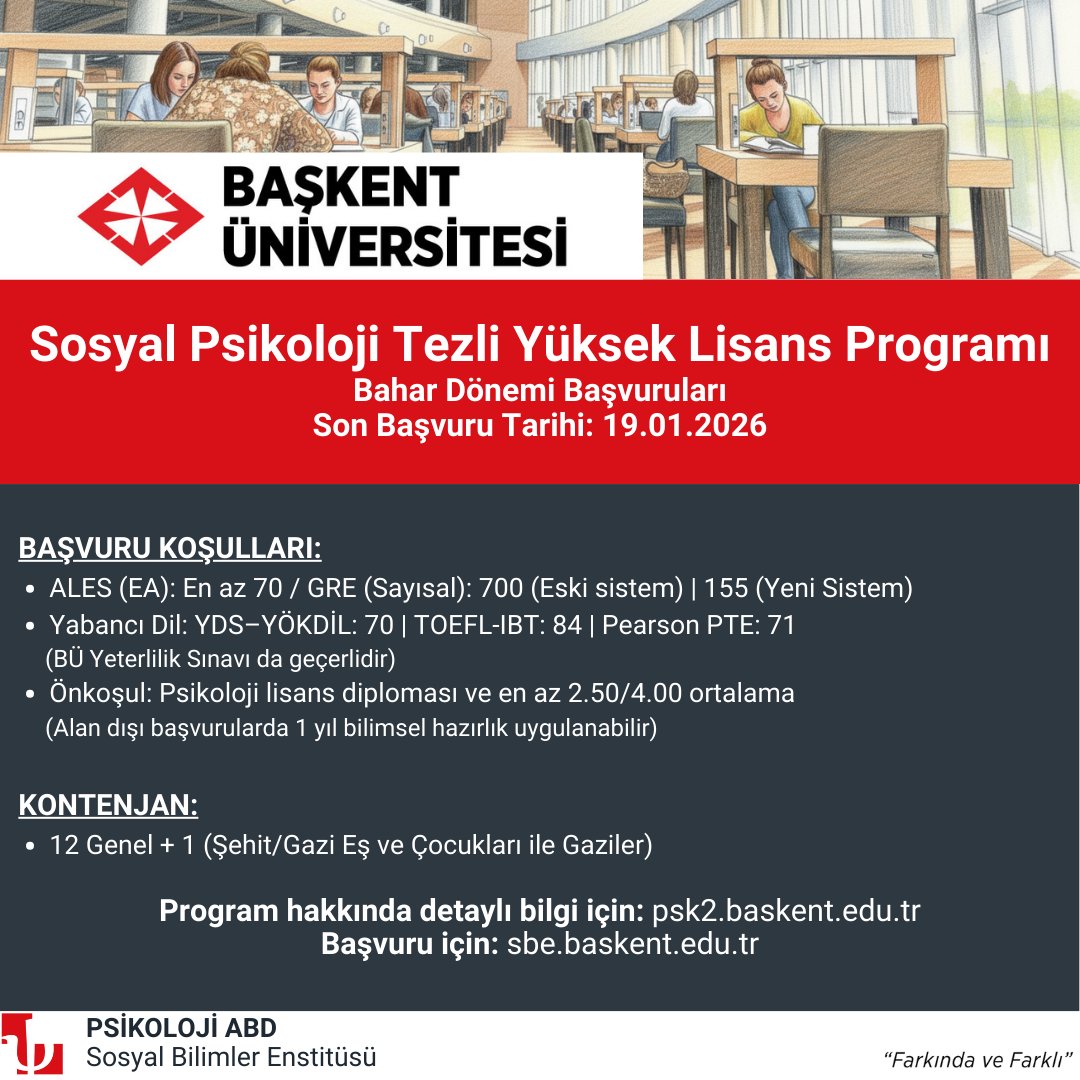 Baskent U. Psikoloji tweet media