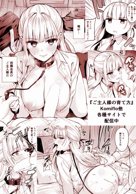 【お知らせ】 拙作『ご主人様の育て方』の単話配信がはじまっております。 マゾでクールなお嬢様生徒会長のご主人様になる漫画です。 快楽天BEAST1月号に掲載なのでKomifloでも読めます。 よろしくお願いします 詳しくはこちらから
