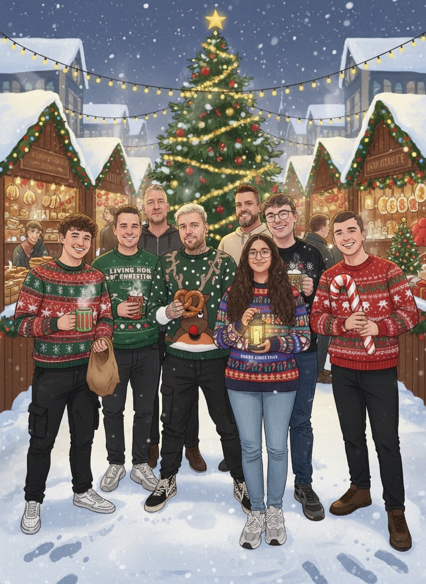 headredmedia's tweet photo. Some of us forgot our Christmas jumpers 🫣

So we asked AI to give us a festive makeover 🤖🎅

6 days until Christmas!!

#Christmas #ChristmasJumperDay #ChristmasTree #AI #holidaycountdown https://t.co/ayA4gSbepp