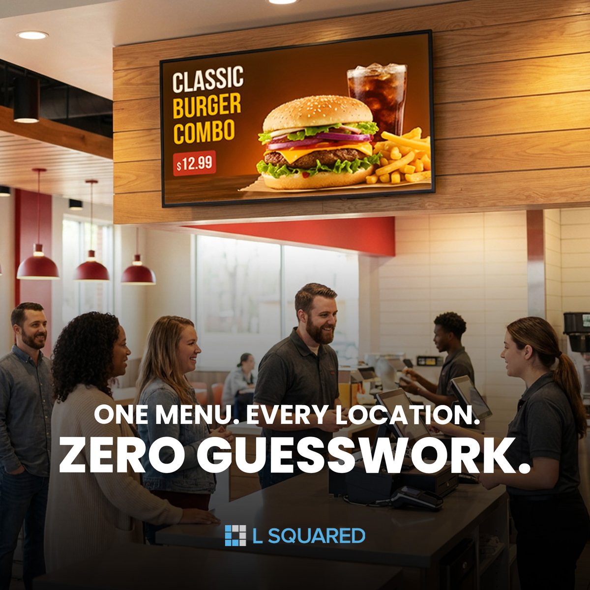 LSquaredDigital's tweet image. Manual updates don’t scale. Centralized control does.

With L Squared Digital, QSR brands push updates once and know every screen is accurate, compliant, and on brand chain-wide.  

📌 Find Premium 2026 QSR Digital Signage Report for Free: lnkd.in/guDFH65t

#LSquared #QSR