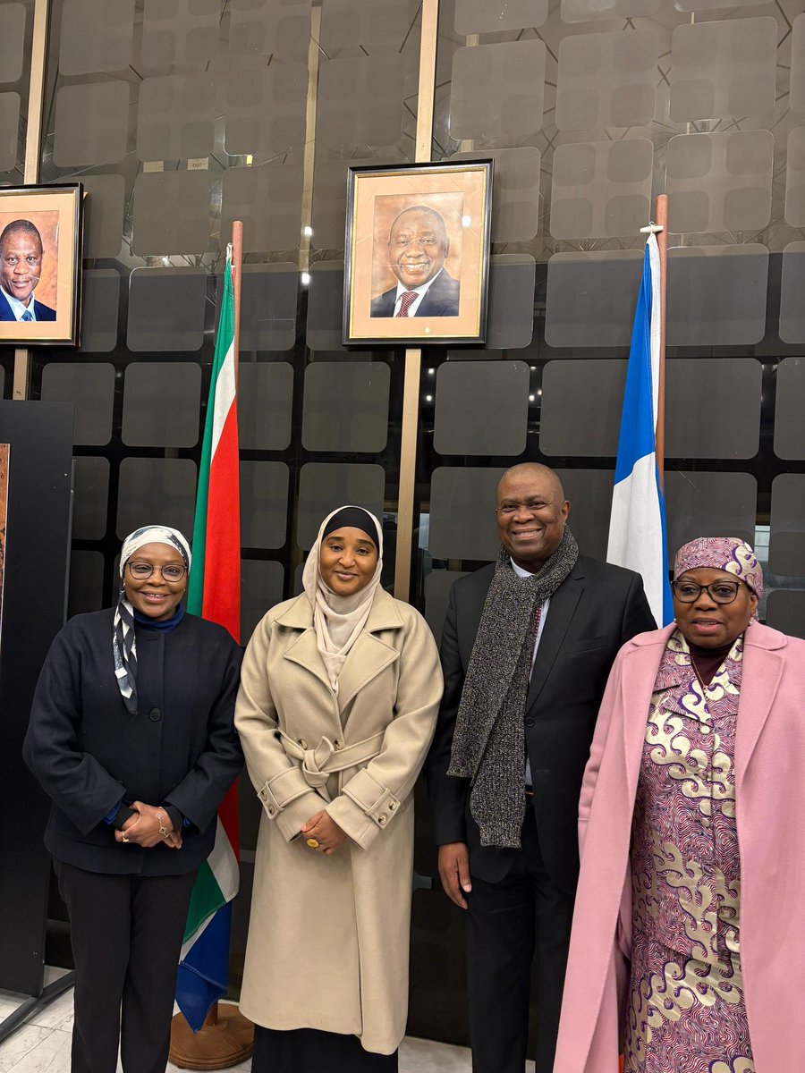 AishaMGarba's tweet image. As part of a consultation visit to UNESCO Headquarters in Paris, I engaged alongside the Honourable Minister of State for Education and Nigeria’s Permanent Representative to UNESCO in discussions with the South African Permanent Representative to UNESCO on strengthening education…