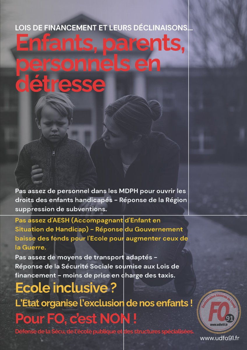 LOIS de financement et leurs déclinaisons...

Enfants, PARENTS, Personnels en détresse 

#mdph #aesh <a href="/iledefrance/">Région Île-de-France</a> <a href="/CDEssonne/">Département de l'Essonne</a> #Essonne