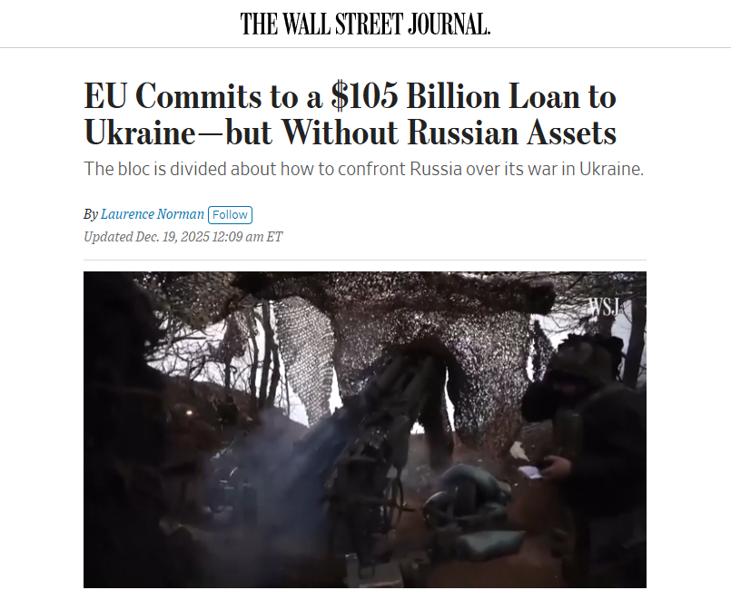 🗞️🇪🇺“Not using Russian assets, EU officials have said, will be significantly more expensive, potentially costing billions extra for taxpayers because of interest payments on the capital raised.” - WSJ