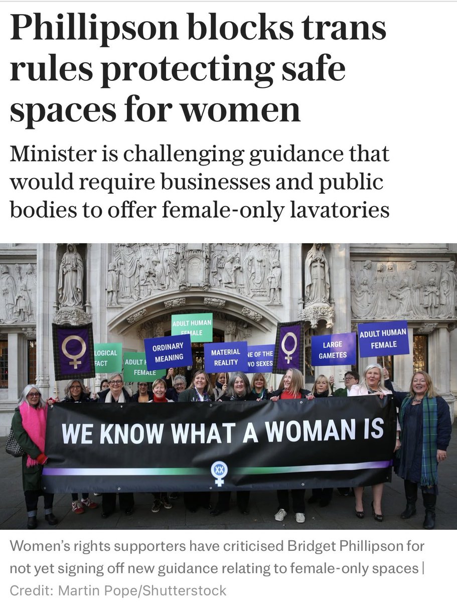 Bridget Phillipson is using every delay tactic in the book. The common sense guidance for schools on gender questioning children is also nowhere to be seen. This has been sat on her desk for 17 months. She seems to have no intention of acting to protect women &amp; girls.