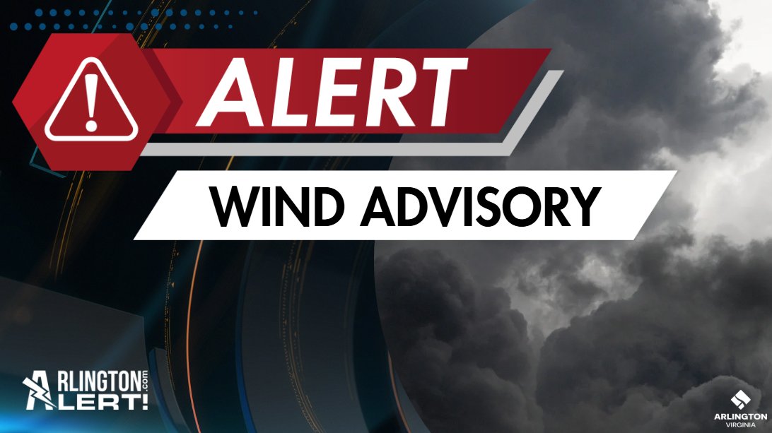 Arlington County is under a Wind Advisory today, December 19, from 12PM to 10PM. Strong wind gusts may cause downed tree limbs &amp; power lines. Secure outdoor items &amp; report any issues like downed wires or branches online: arlingtonva.us/reportaproblem.