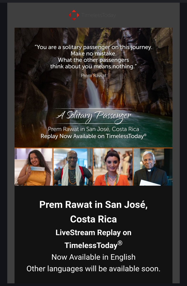 Prem Rawat - Costa Rica , 17th August 2025 

Now on timelesstoday.tv 

#PremRawat #peaceispossible #peaceiswithinyou #wordsofpeace #Wisdom #hope #BreathBook #HearYourselfBook #rajvidyakender #anjantv #TPRF #ThePremRawatFoundation #PeaceEducationProgram #CostaRica