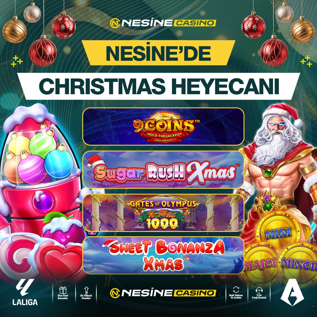 🎅 Chrıstmas Heyecanı NesineCasino  İle Başka!🎅

🎁 Christmas Özel Birbirinden Özel Oyunlar Seni Bekliyor!🎁

🎄 Sende Bu Heyecanı Kazançla Kutla!🎄

🔗  Güncel Giriş (t2m.io/nesinecasinoli…)

#Noel #NewYear2026 #Slot #Casino #denemebonusuverensiteler