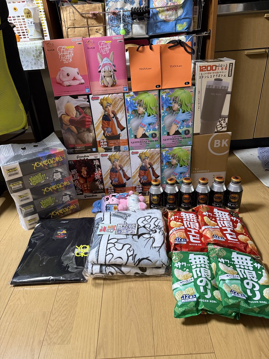oriiinu's tweet photo. 刃牙は佐伯の方が簡単でした
キャベツはラッキー✌️
葉隠ちゃん佐伯に無かったので3人で日向で取りました可愛い♡
ボルトはもっと人気出ても良いのではないかってくらい造形良し
#マンガ倉庫日向店
#トレトレ倉庫佐伯店
#よねゴリくん の #ロンT とれたけどもう1種も欲しかった…次行く時まで残ってて https://t.co/zZgBcPGl05