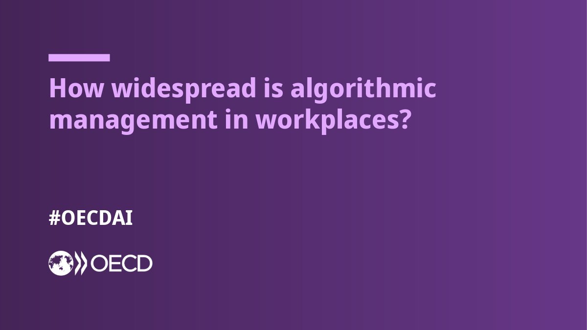 OECD_Social's tweet photo. 75% of firms use #AlgorithmicManagement to instruct, monitor or evaluate workers. While such tools offer productivity benefits, managers have concerns about their impact, with accountability topping the list.
See latest analysis ➡️ https://t.co/XBiQ6nFZZx
#OECDAI #AI https://t.co/LNLrvcr7MM