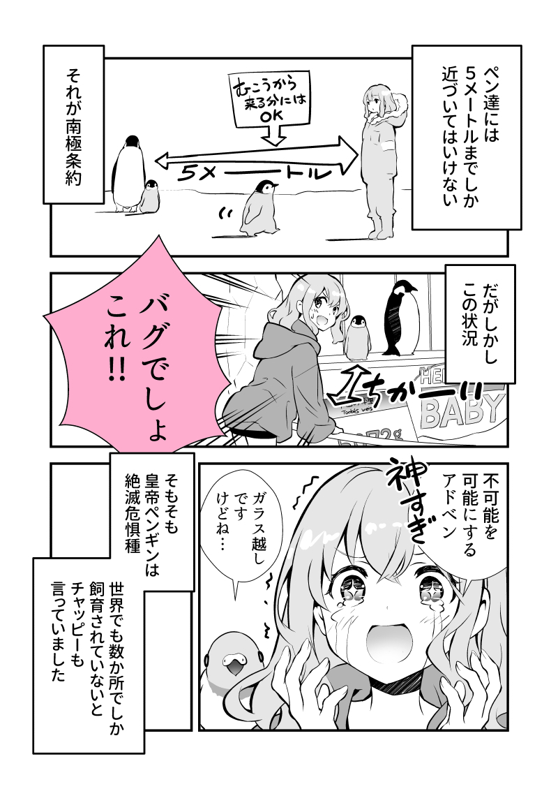 和歌山のアドベンチャーワールドに 皇帝ペンギンの赤ちゃん見に行った