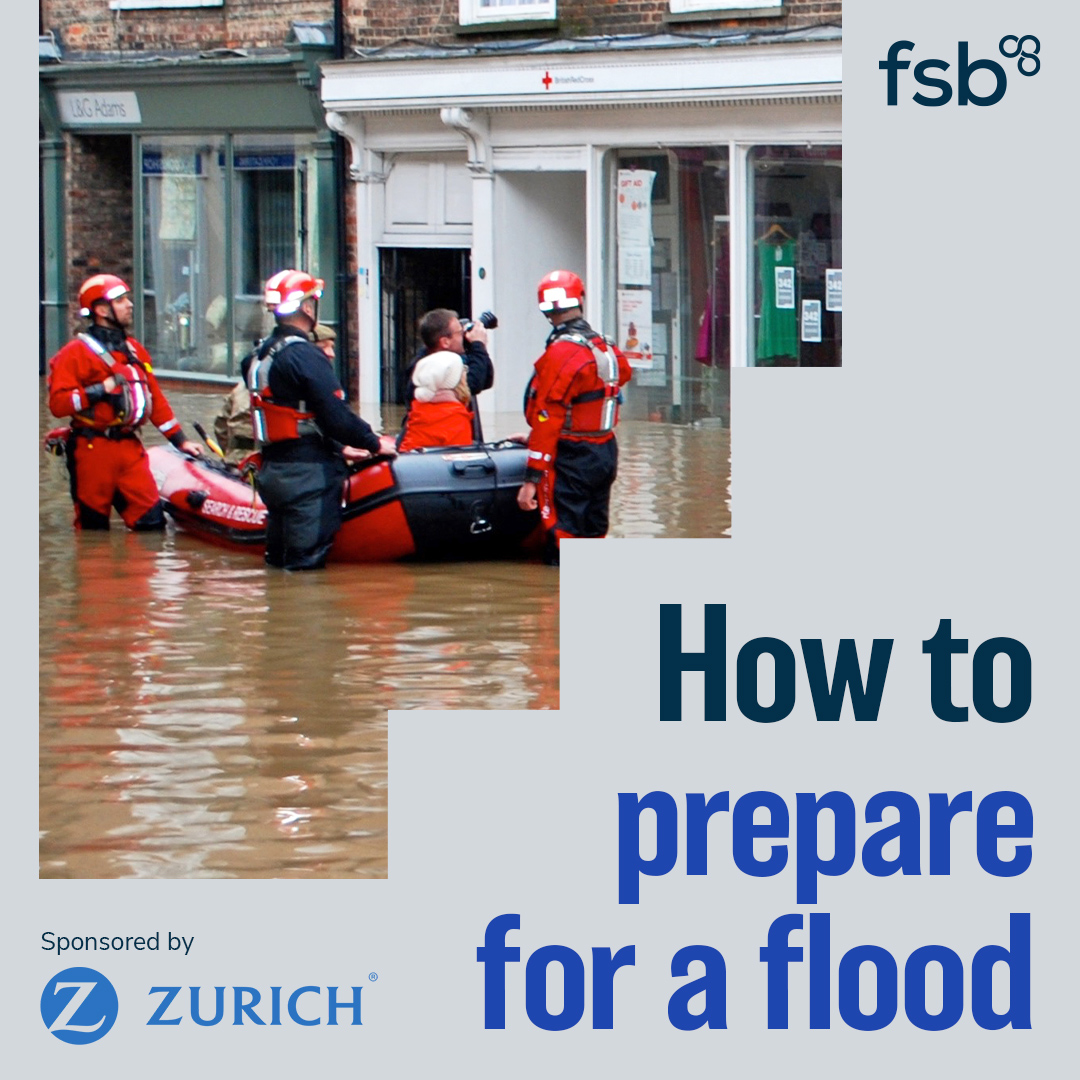 FSB_Voice's tweet photo. Flooding poses a risk to millions of businesses and homes, with damage costing the UK an estimated £1.1bn each year.

With the @Zurich Flood Guide, small business owners can find out how to prepare and respond to a flood emergency. Take a look today. It could just save your business: https://t.co/1rGr1BZ29Q