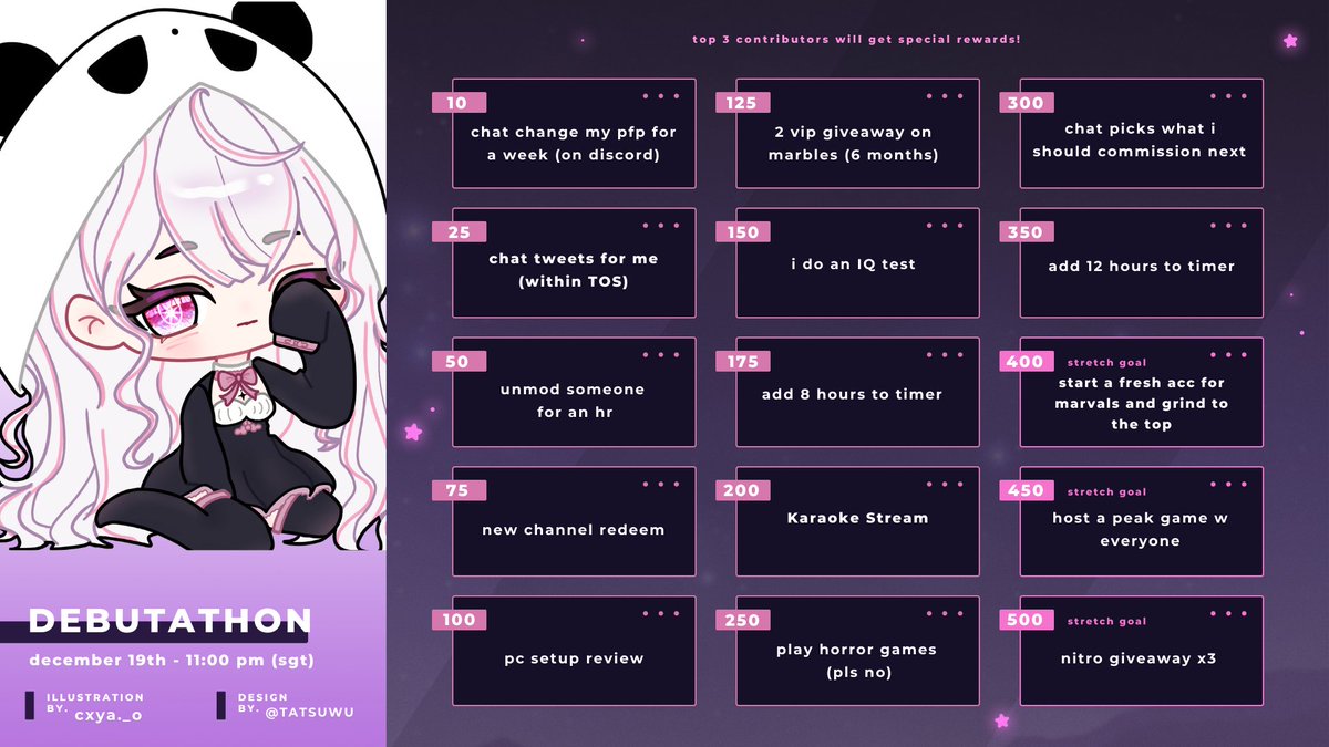 💤 Eepy's Chibi 1.0 Debut Anniversary Debutathon 💤

 To celebrate my first chibi model &amp; my twitch anniversary I will be doing a Subathon and releasing the gremlin out! Do come by!  

⏰: 11:00pm GMT+8