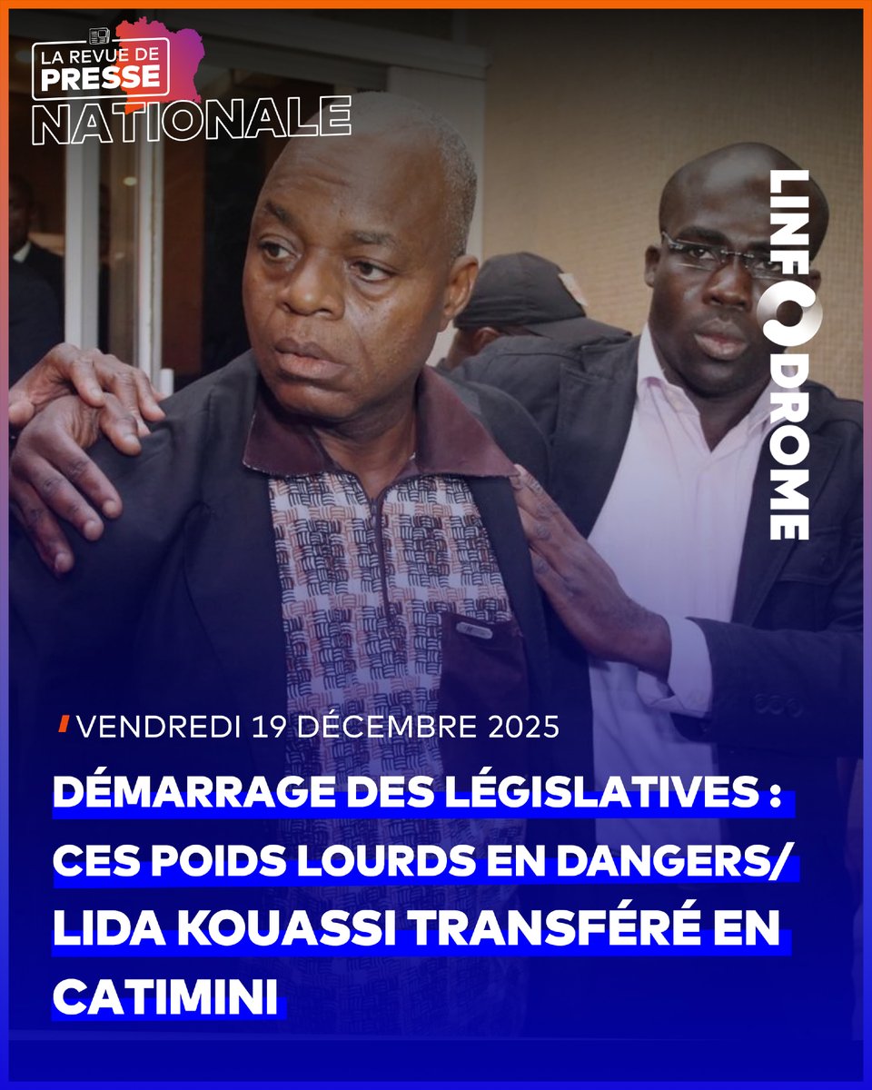 L’actualité de ce vendredi 19 décembre 2025 est marquée le démarrage de la campagne pour les législatives et l’enlèvement du ministre Lisa Kouassi Moïse, cadre du PPA-CI. 

#Linfodrome