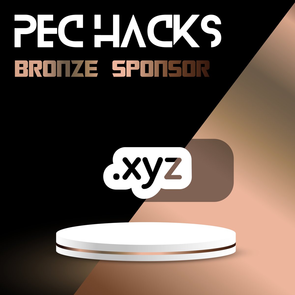 PECHacks's tweet photo. We’re happy to welcome XYZ as a Bronze Sponsor for PEC Hacks 3.0. .xyz is the domain of choice for next-gen creators, startups, and innovators building bold digital identities. 
Pleased to have .xyz empowering teams to build strong global web identities. https://t.co/nwzOKOwqEN