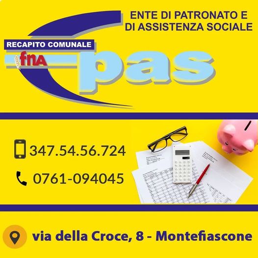 📷📷Patronato e Assistenza Fiscale a #Montefiascone in via della Croce, 8. Telefono 0761-094045
.
.
.
#Patronato #fna #pas #assistenzafiscale #caf #dichiarazionedeiredditi