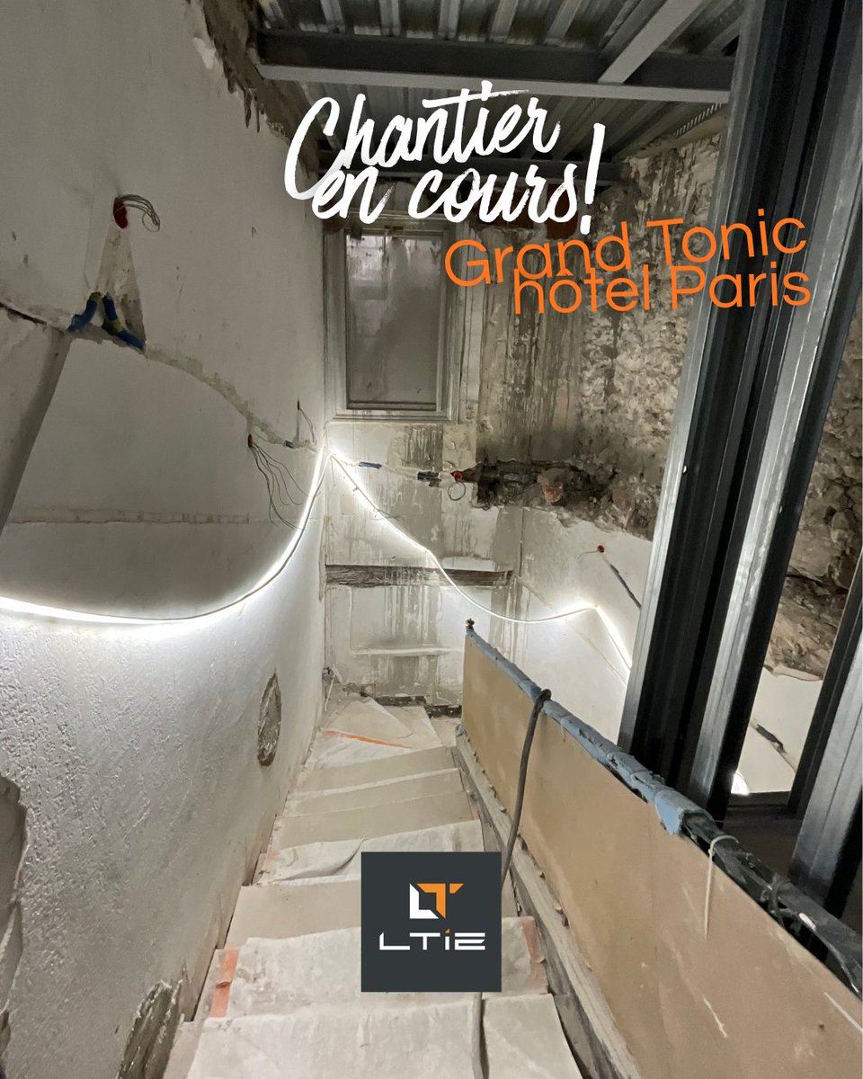 ltie_elec's tweet photo. Chantier en cours à l’Hôtel Grand Tonic Paris 🏨✨

Nos équipes actuellement à l’œuvre avec :
 🔌Passage de câbles
 💡Encastrement des pots d’éclairage

Un projet mené pour moderniser les espaces

👉 Suivez les prochaines étapes du chantier sur nos prochains posts.
 #electricite https://t.co/IfceMyck3D