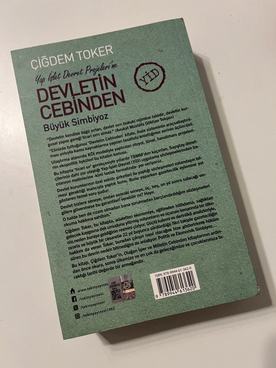 Kıymetli ⁦<a href="/cigdemtoker/">Cigdem Toker</a>⁩’in son kitabı “Devletin Cebinden” çok önemli bir eser olmuş. Eline, emeğine, dimağına sağlık olsun Çiğdem hanımın. Bu ülkeye gerçek demokrasi neye, ne kadar vergi ödediğini bilen ve bu vergilerin peşine düşen bir toplumla gelecektir…