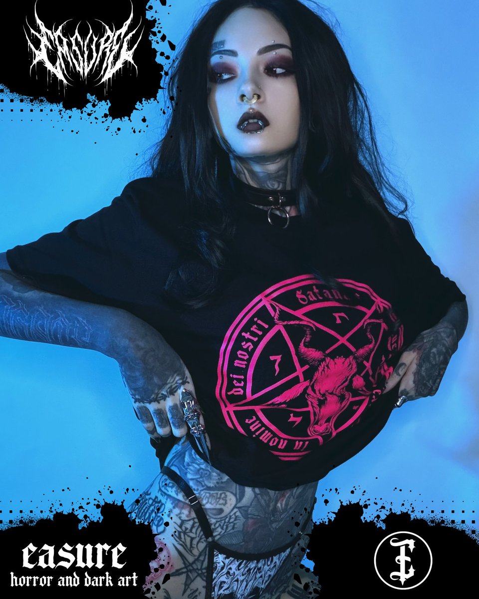 EASURE_NET's tweet image. Our new SATANAS PINKY PINK shirt is here! 🔥 
What do you think, can pink and darkness be a match?

Get it at easure.net 😊 
 #altclothing #alternativeclothing #gothoutfit #gothfashion #gothic  #gothvibes #darkaesthetic
#gothicoutfit #gothicapparel #alternativemodel