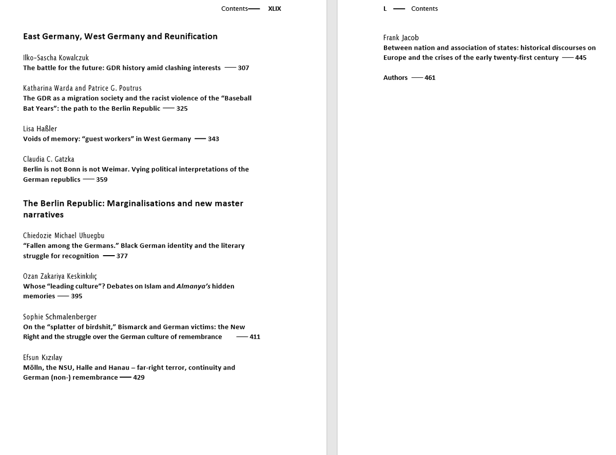 It's out!🍾
I am delighted to announce the publication of "Germany's History Wars. Contesting Memory and Identity Tody"
It is Open Access! You can download it here for free.
👉degruyterbrill.com/document/doi/1…