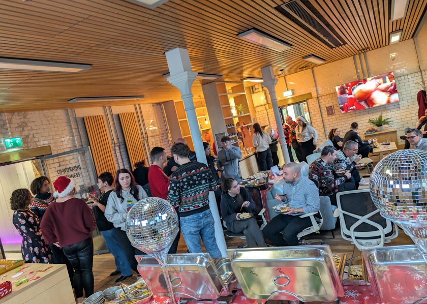ashtonoldbaths's tweet photo. Yesterday we hosted a festive Christmas buffet for our residents – what an amazing afternoon! 🎉 Great food from https://t.co/5e5Sfvwg0W laughter, and community spirit all around. 
Thank you to everyone who made it so special! ❤️ 

@TamesideCouncil @oxinnovation https://t.co/1Apj2PsLZn