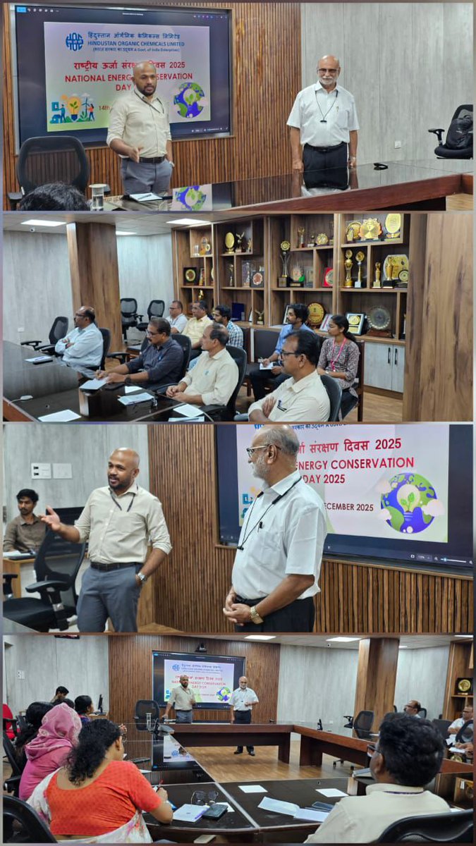 hoclindia's tweet photo. National Energy Conservation Day-2025
An insightful awareness session was conducted on 15/12/2025 by Shri. G. Krishnakumar, Certified Energy Auditor, National General Secretary – SEEM, who brought over 40 years of expertise in the field of energy conservation. https://t.co/QtQwSYJ6DS