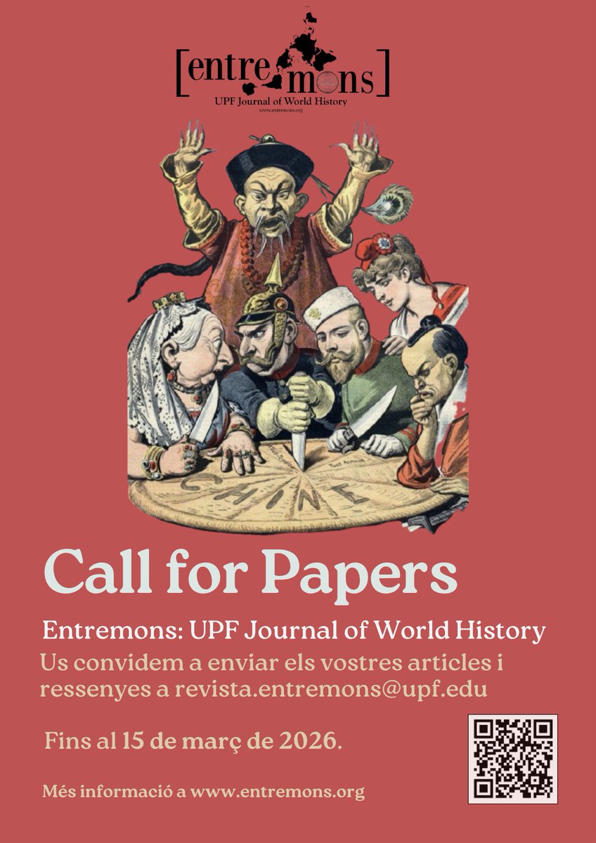 entremonsUPF's tweet photo. Call for Papers

Encara pots enviar el teu text / Aún puedes enviar tu texto / You can still submit your paper

Fins al/Hasta el/Until: 15/03/2026

Mail: revista.entremons@upf.edu https://t.co/6JPtLS9Vo7