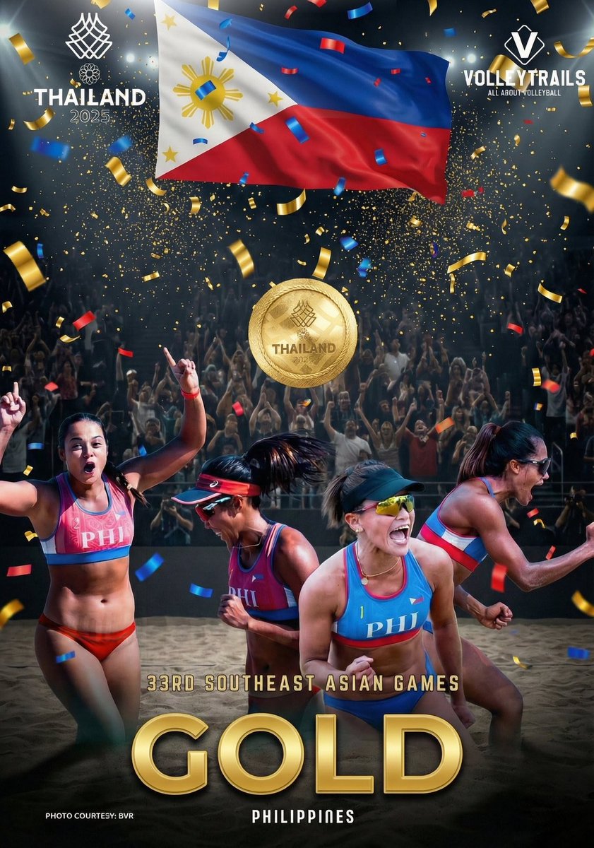 volleytrails's tweet image. WHAT A DAY FOR PHILIPPINE VOLLEYBALL! 🇵🇭✨

History made on the sands and a triumphant return on the hardcourt!

🥇 GOLD: Alas Pilipinas Women’s Beach Volleyball makes history!

🥉 BRONZE: Alas Pilipinas Men’s Team fights their way back to the podium!

Mabuhay ang atletang…