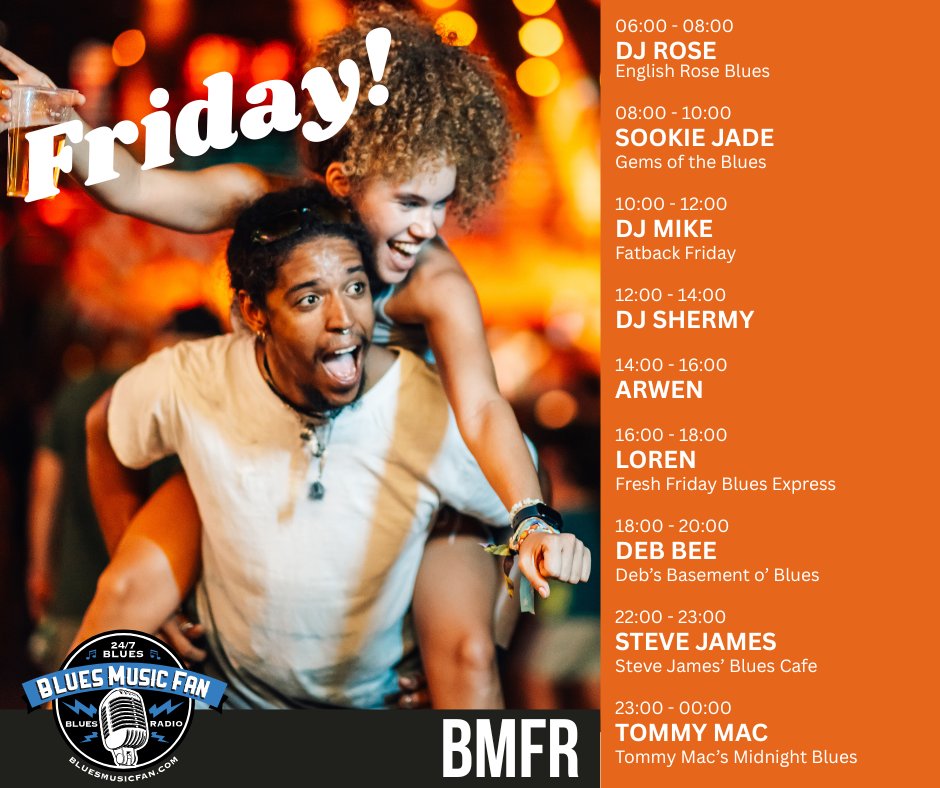 BluesMusic_Fan's tweet photo. οΏ½οΏ½ The wait is over β Fridayβs here!
Kick off your weekend with a full day of blues energy and feel-good tunes.
π https://t.co/FlB7FiB9m9 β Join us!#FridayVibes #WeekendStartsHere #BluesMusicFan #WorldClassBlues #FeelGoodMusic #JoinUs https://t.co/mgSpe360VX