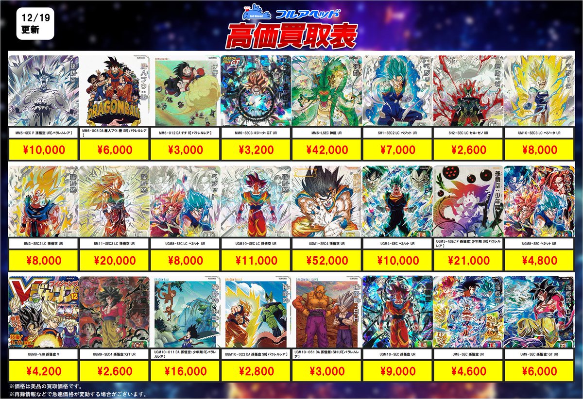 ヒーローズ買取表更新しました！ 今回の強化はこちら！ 是非お送り