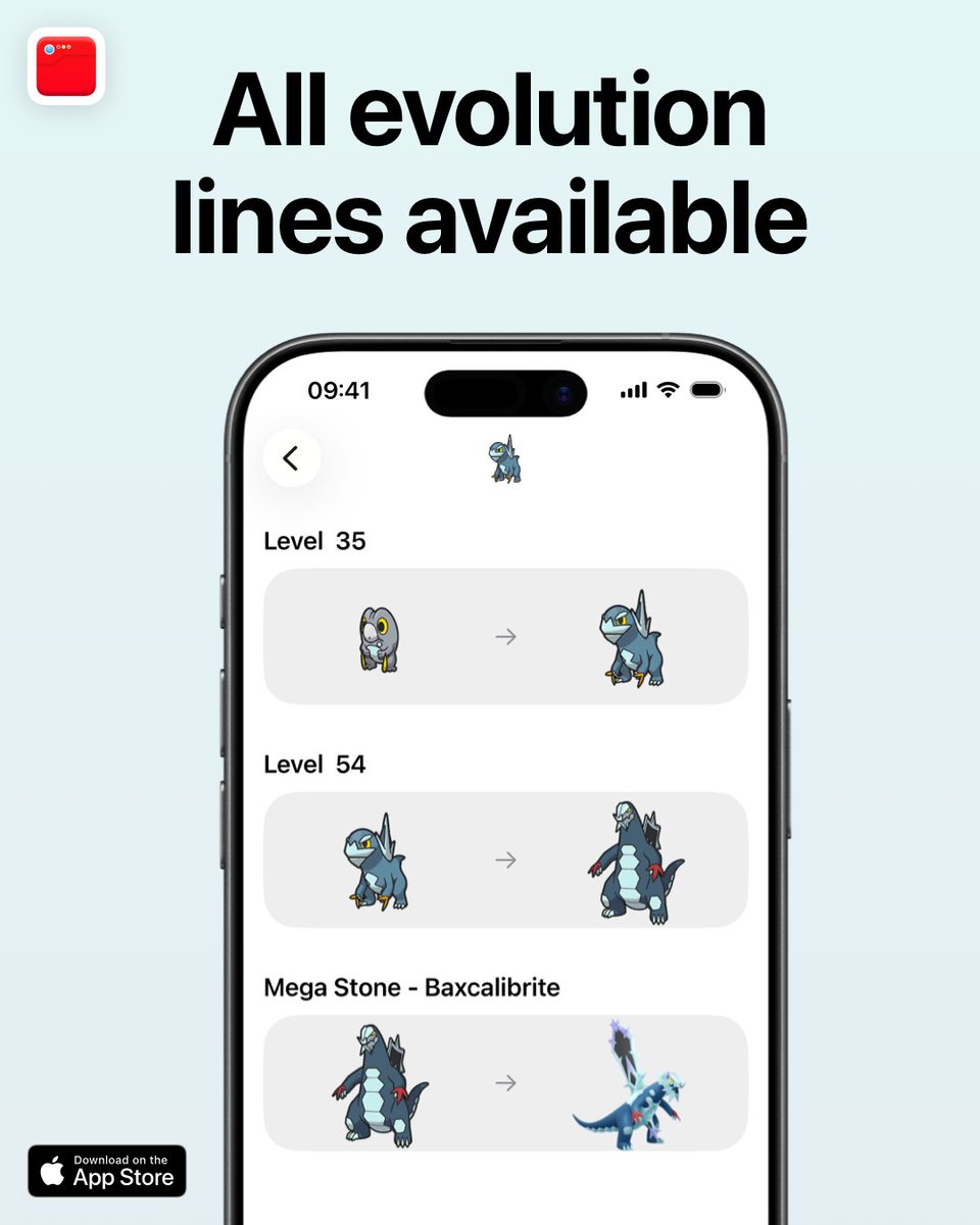 🆕 All evolution lines are available in the app! Catch them all, and make them evolve!
👉 Update the app: apple.co/370MF1c